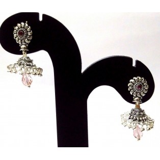 Silver Oxidized Earrings Jhumka Jhumki Bolly Imitation Jewelry Drop Dangle EA142
